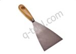 Шпатель Quality Tool "Сталевий" з дерев'яною ручкою 100 мм (Польща)