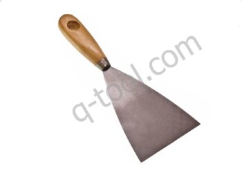 Шпатель Quality Tool "Сталевий" з дерев'яною ручкою 100 мм (Польща)
